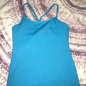 Blue lululemon power y tank